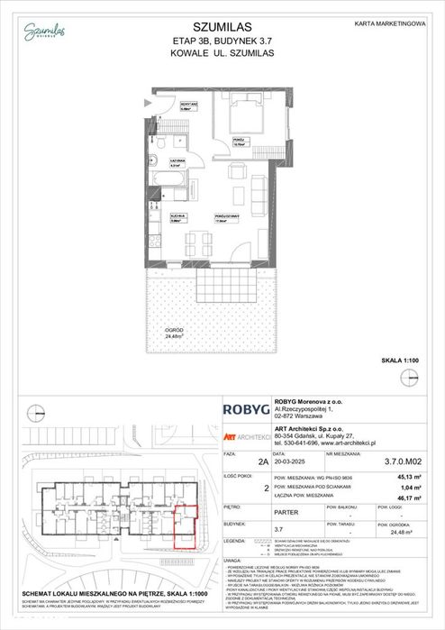 2-pokojowe mieszkanie 45 m² + ogródek Bezpośrednio - Widok 2