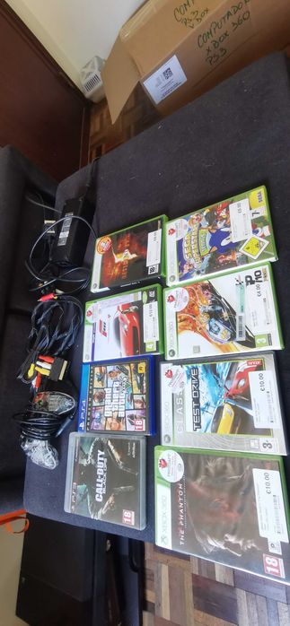 Conjunto consolas e jogos