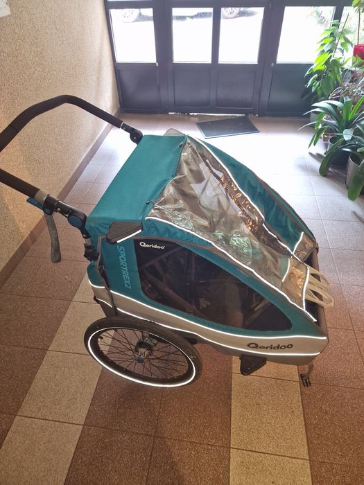 Wózek / Przyczepka rowerowa i biegowa Qeridoo Sportex2 + hamaczek. 2 o