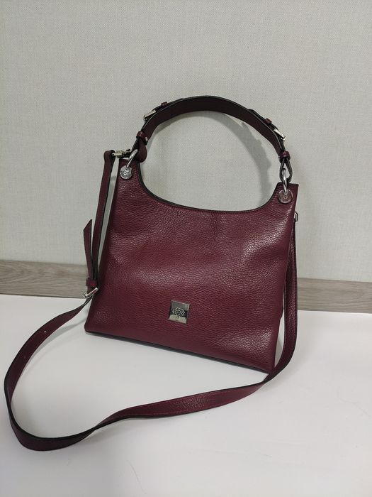 Вишнева шкіряна сумка Mulberry