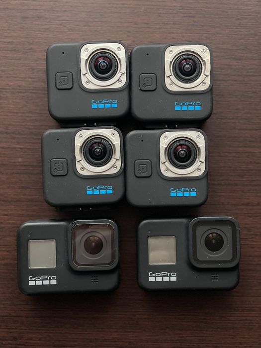 6 камер GoPro 11 mini  та GoPro 8