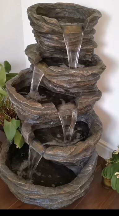 Фонтан автономный декоративный внутренний/ наружный высокий 60*60*101с