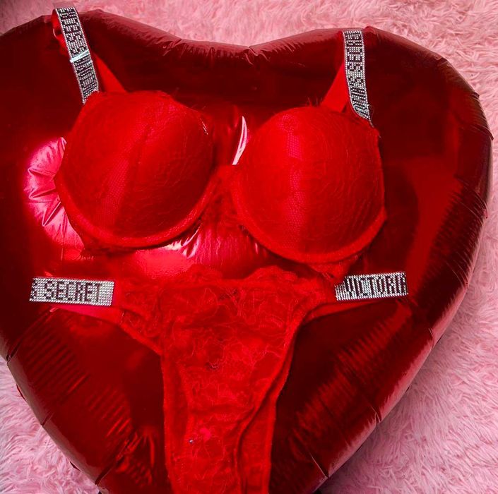 komplet bielizny victoria secret sexi koronka prezent cyrkonie