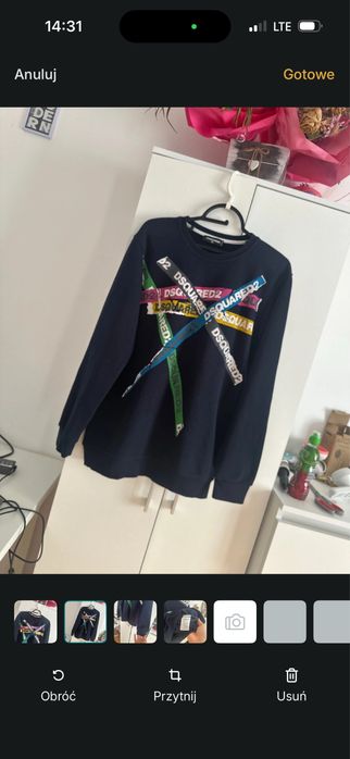 Bluza meska dsquared2 granatowa stan idealny