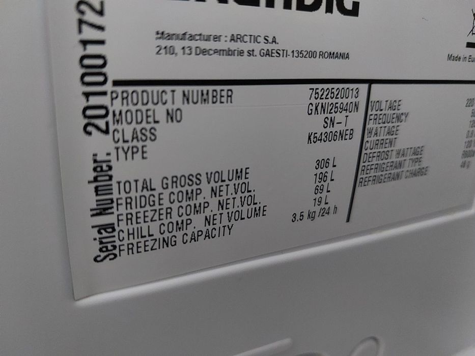 Lodówka Grundig na części