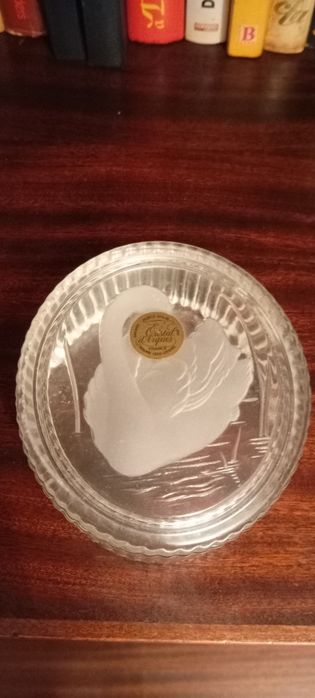 Conjunto em cristal – Caixa cisne Cristal Darck + frascos decorativos