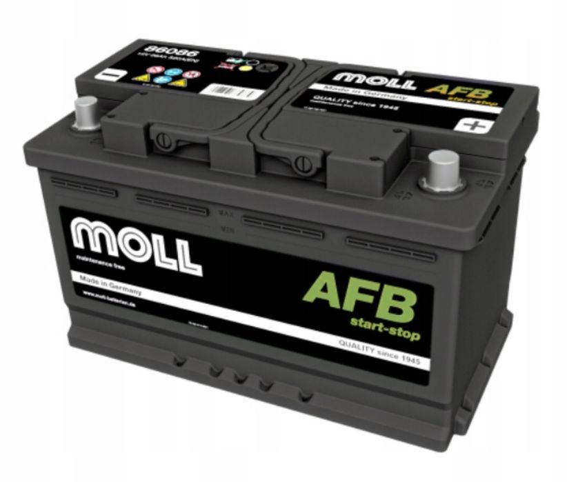 Akumulator MOLL 12V 86Ah 820A P+ AFB AGM Start-Stop 86086
