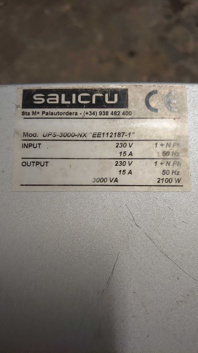 Zasilacz awaryjny, UPS SALICRU NX, mocny, profesjonalny - 230V, 3000VA