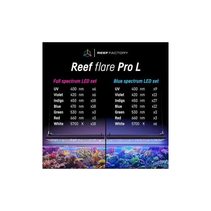 Iluminação LED para aquario Reef Flare PRO Full NOVO
