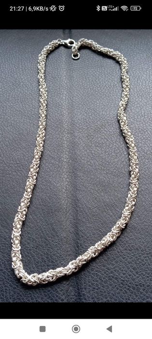 Łańcuch srebrny splot królewski 85 gr