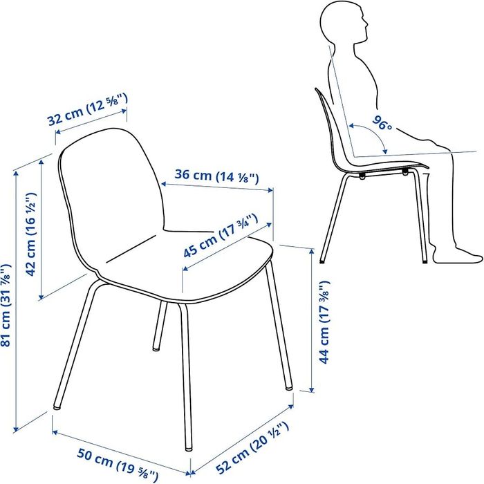 4 Krzesła Lidas IKEA