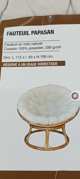 Cadeira lounge rattan natural