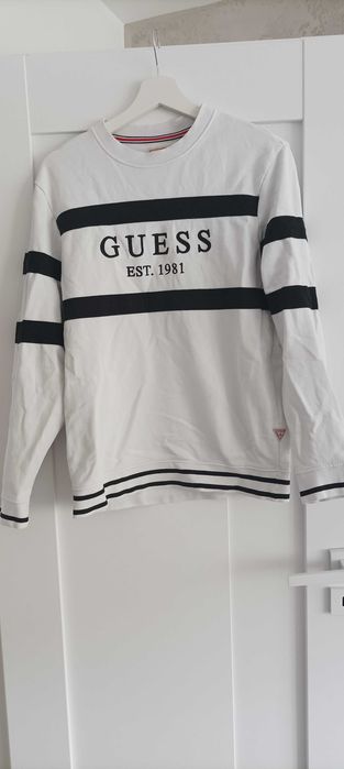 Elegancka Biało-czarna bluza Guess r.M stan bdb-oryginał