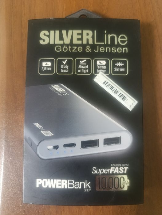 Powerbank Götze & Jensen SILVERLine 10000 mAh (Grey)