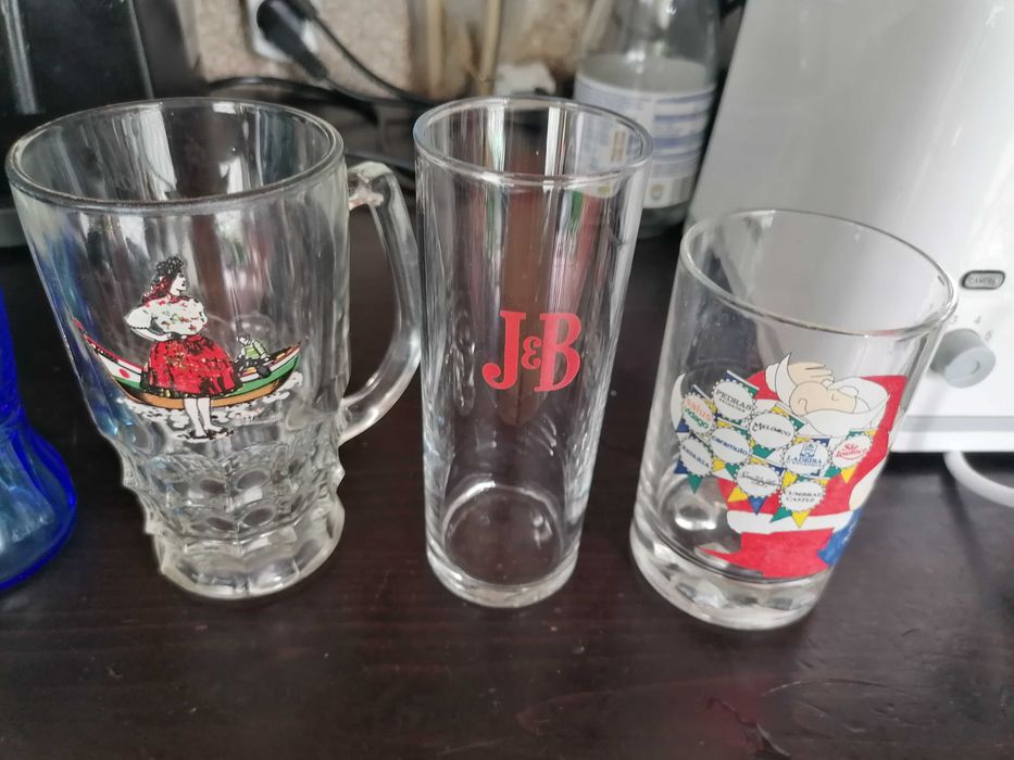 6 copos vidro varias marcas