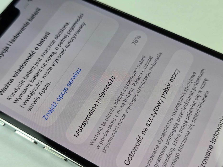 iPhone 13 PRO 256GB / Silver/ 76%/ Grade A- / + ładowarka