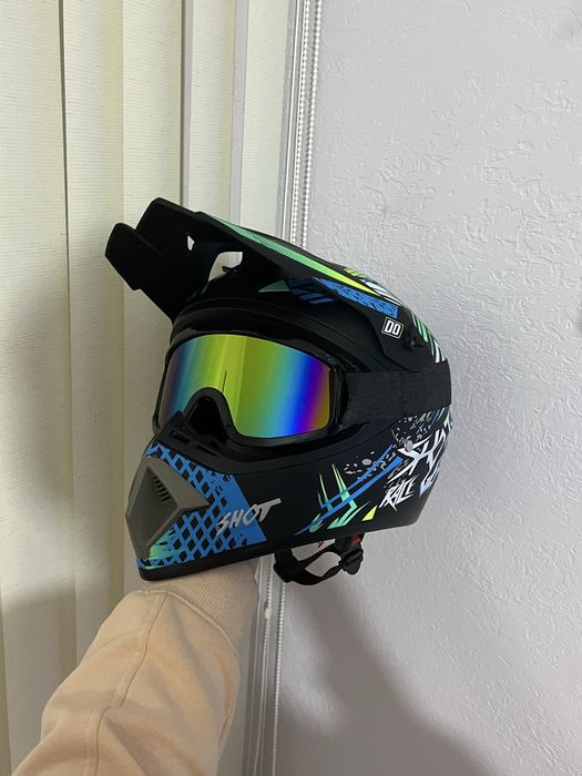 Кросовий мотошолом, шолом для ендуро, шлем для мопеда, оффроуд, хард