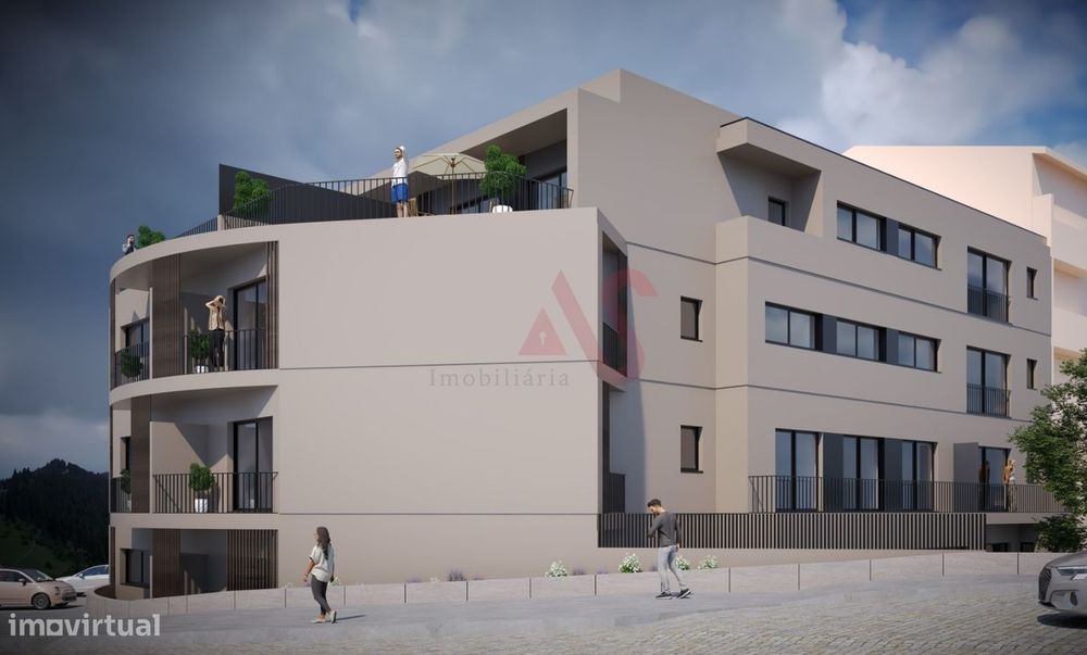 Apartamento T2 com Terraço em construção no Edifício Louzada no Centro