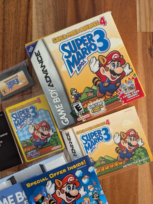Super Mario Advance 4 Bros 3 GBA BOX Oryginał Karta e-Reader Instrukcja