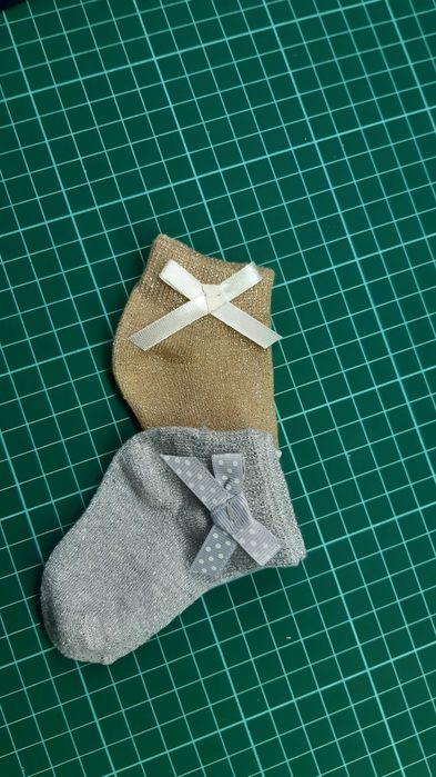 Novidade 2 pares meias cerimónia ou não  recém-nascidos 0/6m pé 14/18