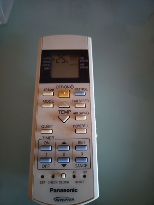 Comando para ar-condicionado Panasonic