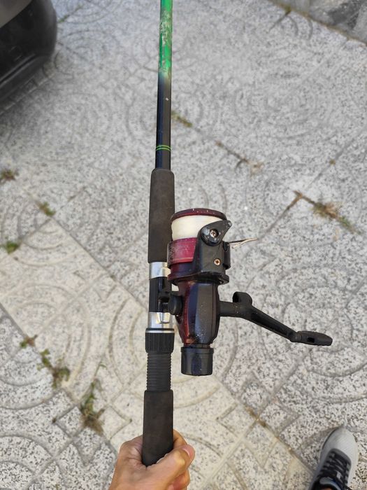 Cana de pesca cana de pesca com desgaste, verde e preta - 270 spinning rod