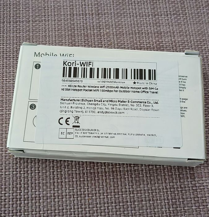 Router mobilny 4G LTE na kartę SIM wbudowany akumulator 2100 mAh