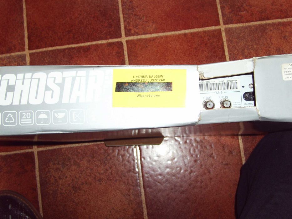 Dekoder  z Cyfrowego Polsatu  ECHOSTAR DSB  717