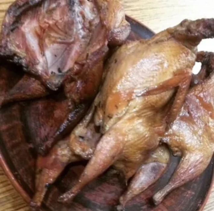 Перепела копченые, тушки, яйца.