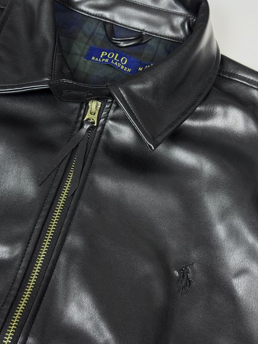 Мужская кожаная куртка кожанка Ralph Lauren x barbour