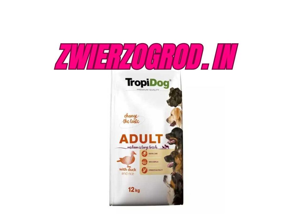 Tropidog Karma sucha dla psa z kaczką 12 kg ** zwierzogrod.in **