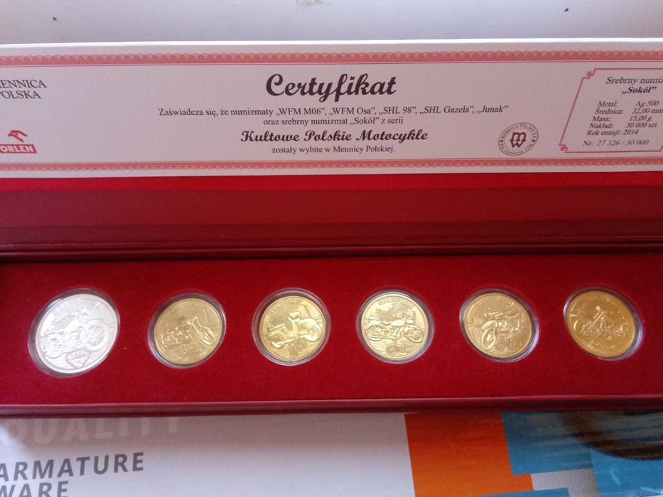 Monety orlen i srebna moneta w pakiecie. Okazja!