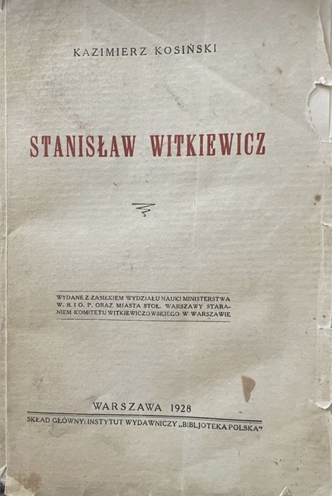 Zestaw unikatowych ksiazek - stanislaw Witkiewicz