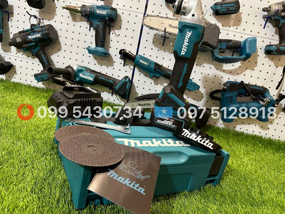 Болгарка акумуляторна Makita DGA504 36V 8Ah безщіткова диск 125 мм