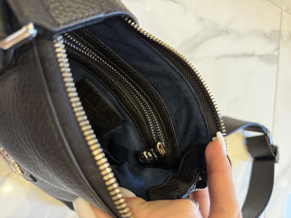 Чоловіча сумка Billionaire оригінал чорна шкіра