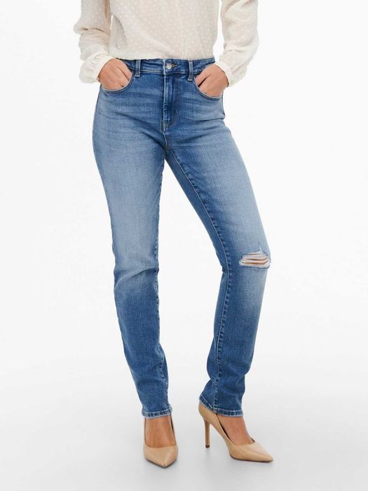 Only, Jeansy damskie z dziurami rozmiar 27/32