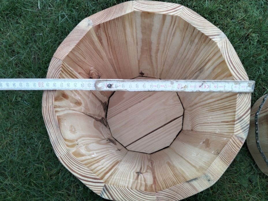 Doniczki drewniane rustykalne