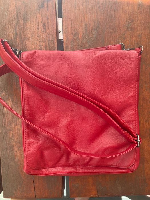 Listonoszka Solar czerwona skóra licowana super cena