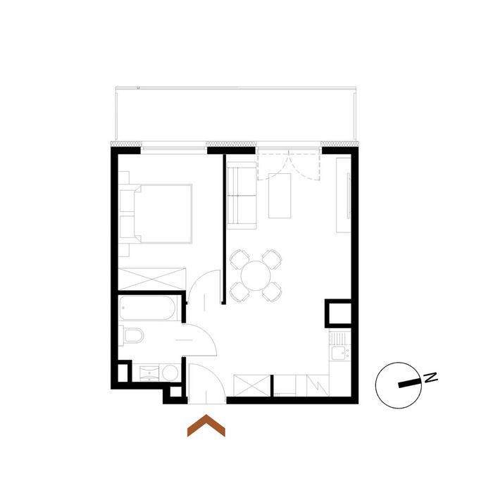 2-pokojowe mieszkanie 38 m² + balkon Bez Prowizji - Widok 2