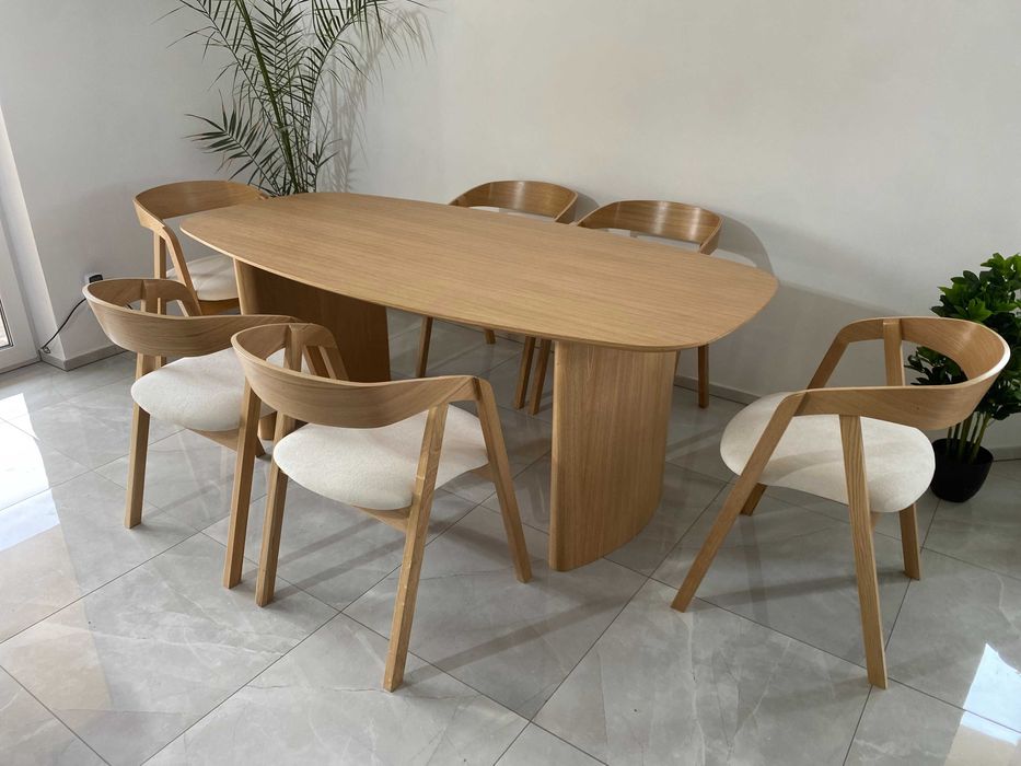 Producent / Stół Dębowy Okrągły - Owalny / Krzesło Dębowe LOFT