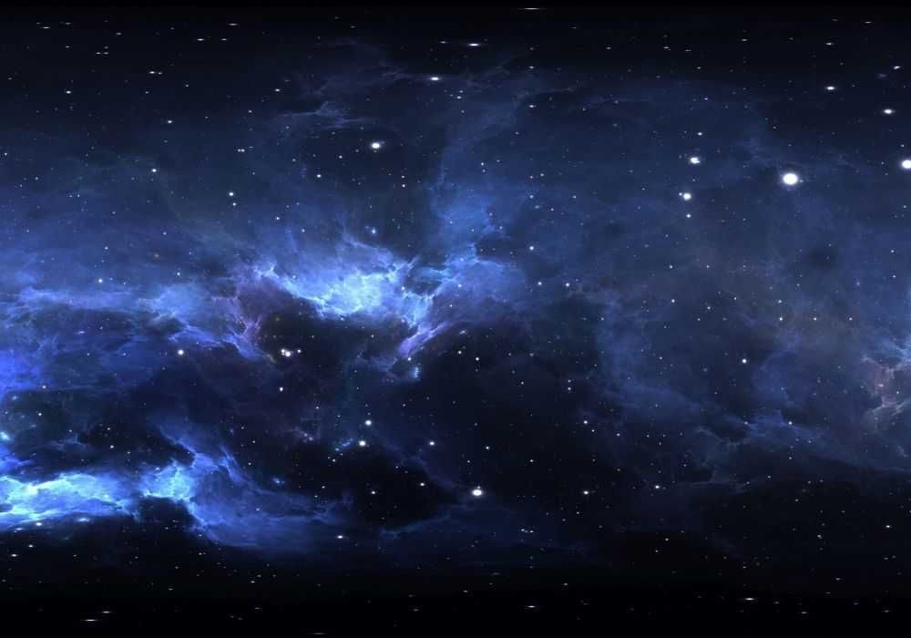 OBRAZ LED Granatowa Galaktyka ramka czarna ELEGANCE SLIM 40x60