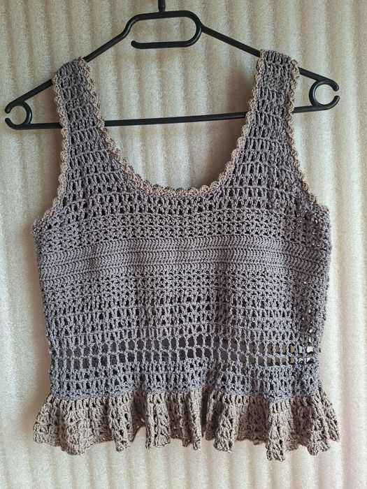 Ręcznie robiony top croptop M 38 L 40