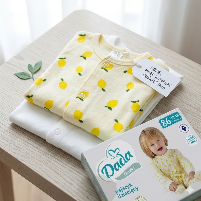 Zestaw 2x pajacyk Dada 86 – nowe, 100% bawełna