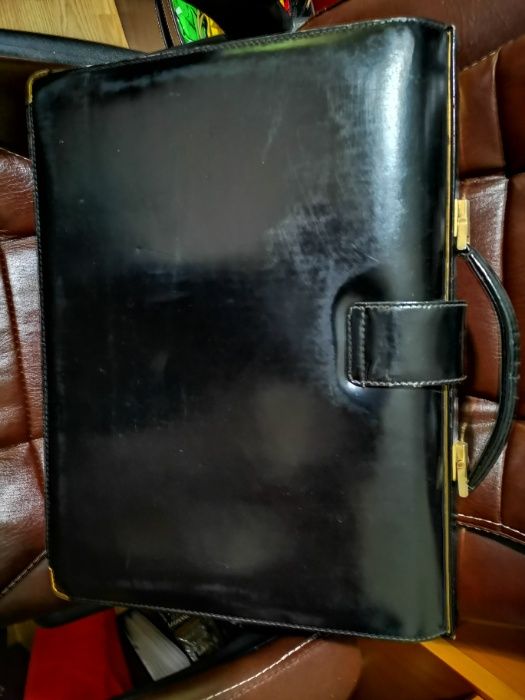 mala de executivo em pele genuina