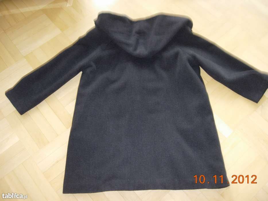 Super markowy płaszcz oversize wełna+kaszmir r.38-40
