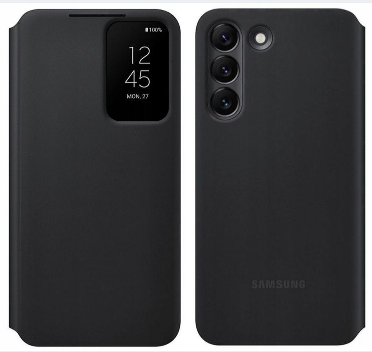 Etui z klapką Samsung do Galaxy S22 Clear View Cover czarny