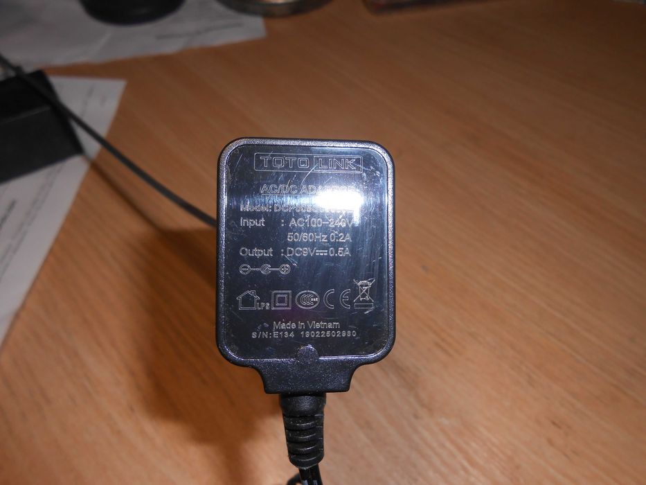 Блоки питания TOTOLINK 9 Вольт 0,5 Ампера Adaptor