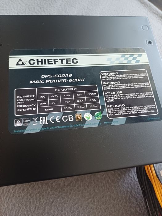 Zasilacz Chieftec 600W