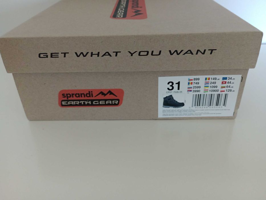 Młodzieżowe buty zimowe trapery półbuty Sprandi Earth Gear 31 CCC