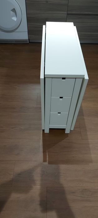 Mesa abas rebatíveis branco, 26/89/152x80 cm